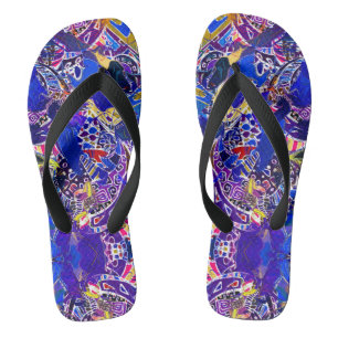 Cute blue abstract elements throw pillow jandals
