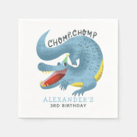 Cute Blue Alligator Birthday Party Boys