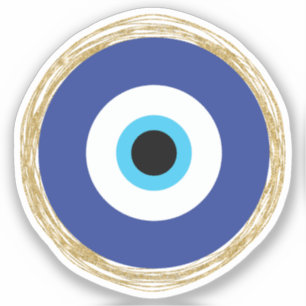 Cute Blue and Gold Evil Eye