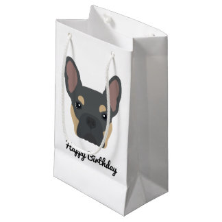 Cute Blue and Tan French Bulldog Birthday Small Gift Bag