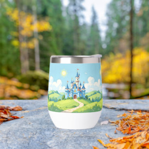 Cute blue and white castle