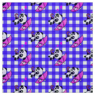 Cute Blue And White Gingham Fabric