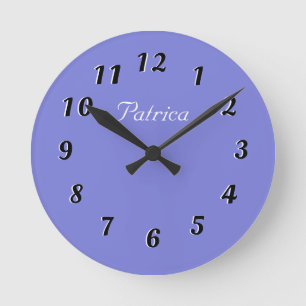Cute Blue and White Personalised Wall Clock