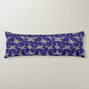 Cute Blue and Yellow Butterfly Illustrated Pattern Body Cushion