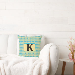 CUTE BLUE AND YELLOW CUSHION