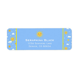 Cute Blue And Yellow Sunshine Clouds