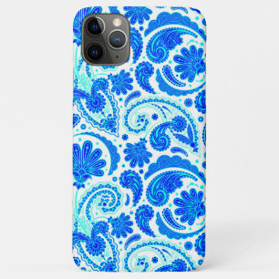 Cute blue aqua paisley patterns Case-Mate iPhone case