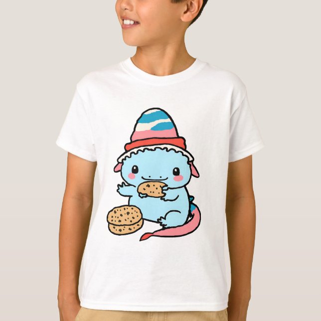 cute  blue axolotls christmas sweatshirt T-Shirt (Front)