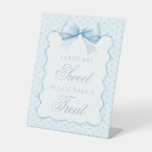 Cute blue babies a sweet baby boy shower  sign