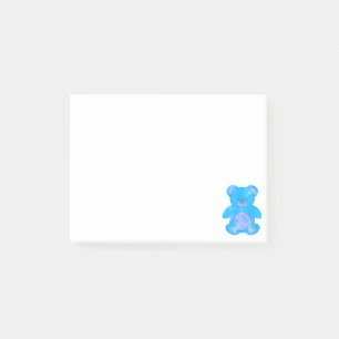 Cute Blue Baby Bear Custom  Post-it Notes