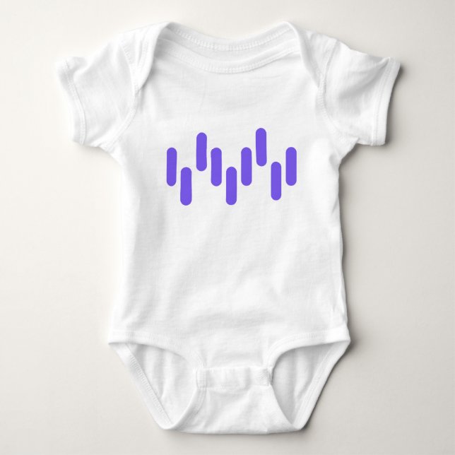 Cute Blue Baby Bodysuit (Front)