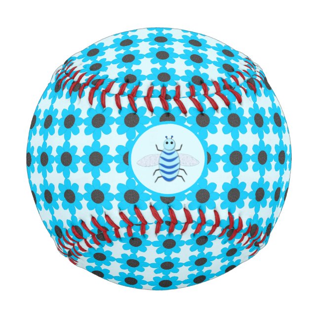 Cute Blue Baby Boy Bee Baseball (Front)