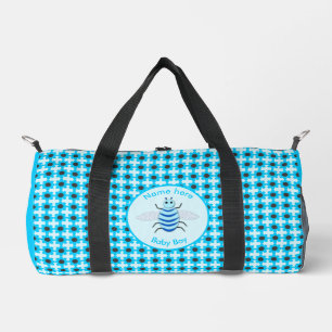 Cute Blue Baby Boy Bee Custom Diaper Bag