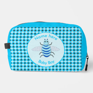 Cute Blue Baby Boy Bee Custom Dopp Kit