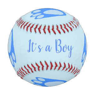 Cute Blue Baby Boy Bunny Feet Easter Custom Baseball