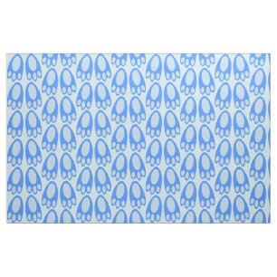 Cute Blue Baby Boy Bunny Feet Easter Patterned Fabric