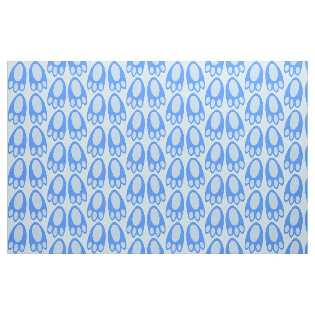 Cute Blue Baby Boy Bunny Feet Easter Patterned Fabric (Fat Quarter)