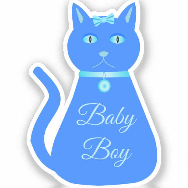 Cute Blue Baby Boy Cat Custom (Front)