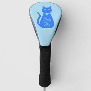 Cute Blue Baby Boy Cat Custom Golf Head Cover