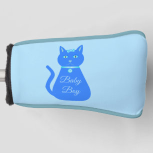 Cute Blue Baby Boy Cat Custom Golf Head Cover