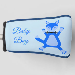 Cute Blue Baby Boy Fox Custom Golf Head Cover