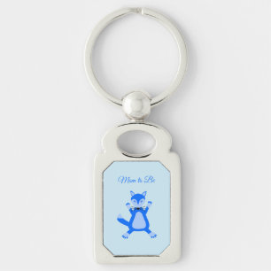 Cute Blue Baby Boy Fox Custom Mum to Be Key Ring