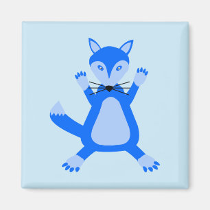 Cute Blue Baby Boy Fox Magnet
