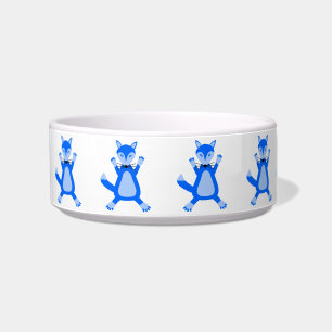 Cute Blue Baby Boy Fox Patterned Bowl