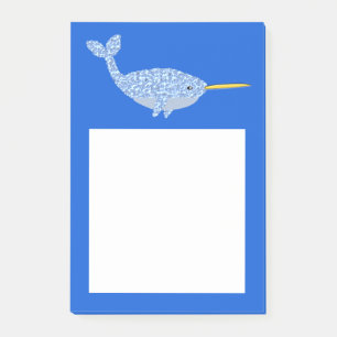 Cute Blue Baby Boy Narwhal Post-it Notes