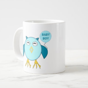 Cute Blue Baby Boy Owl Mug