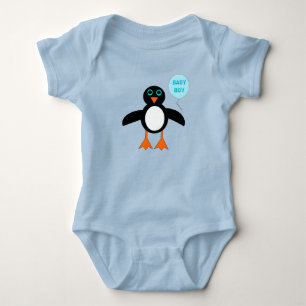 Cute Blue Baby Boy Penguin Custom Creeper