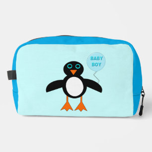 Cute Blue Baby Boy Penguin Dopp Kit