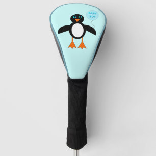 Cute Blue Baby Boy Penguin Golf Driver Cover
