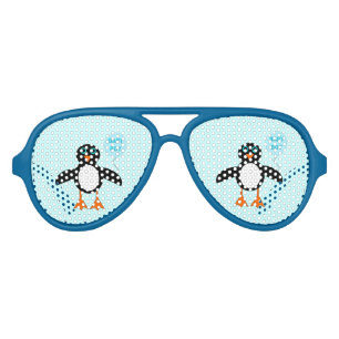 Cute Blue Baby Boy Penguin Party Shades