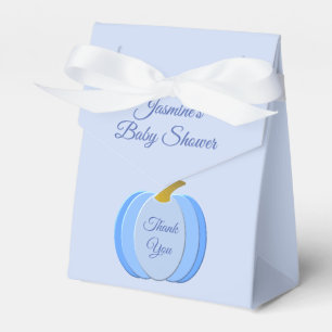 Cute Blue Baby Boy Pumpkin Custom Baby Shower Favour Box