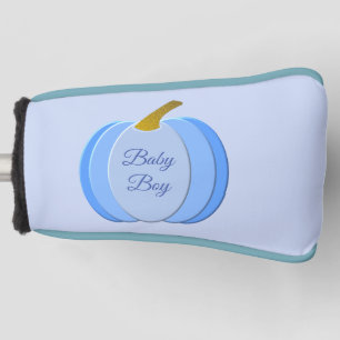 Cute Blue Baby Boy Pumpkin Custom Golf Head Cover