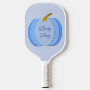 Cute Blue Baby Boy Pumpkin Custom Pickleball Paddle