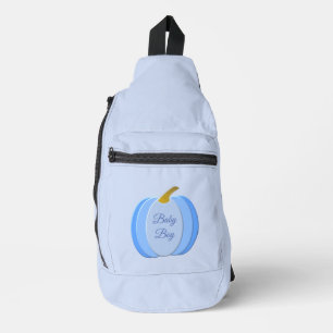 Cute Blue Baby Boy Pumpkin Custom Sling Bag