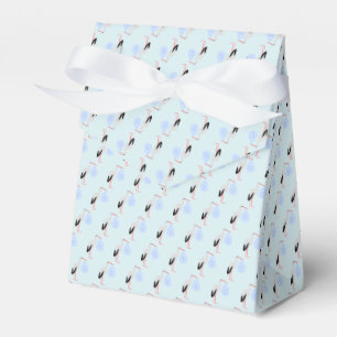 Cute Blue Baby Boy Stork Baby Shower Favour Box