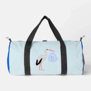 Cute Blue Baby Boy Stork Diaper Bag