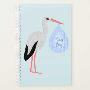 Cute Blue Baby Boy Stork Planner