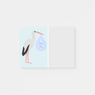 Cute Blue Baby Boy Stork Post-it Notes