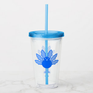 Cute Blue Baby Boy Thanksgiving Turkey Baby Shower Acrylic Tumbler