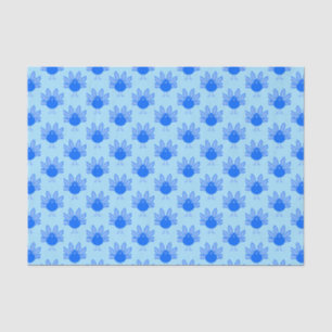 Cute Blue Baby Boy Thanksgiving Turkey Patterned Tissue Paper