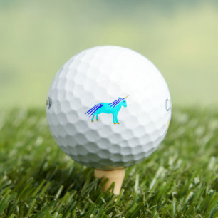 Cute Blue Baby Boy Unicorn Golf Balls