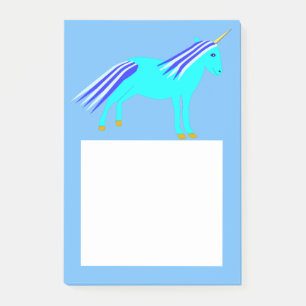 Cute Blue Baby Boy Unicorn Post-it Notes