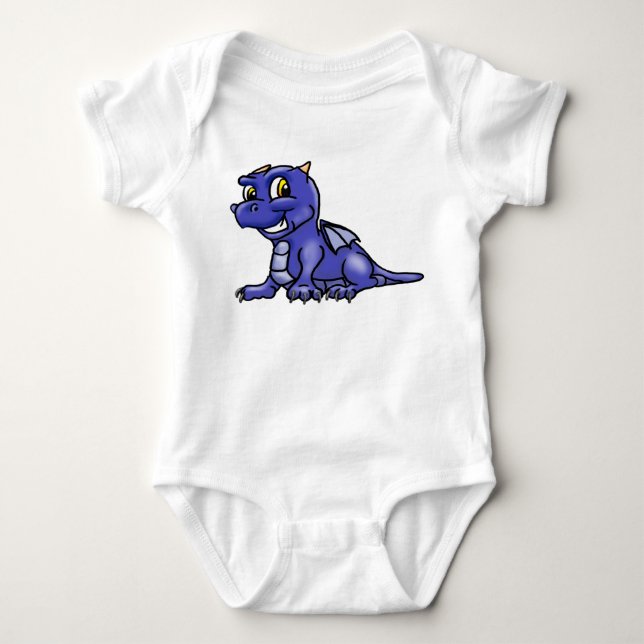 Cute Blue Baby Dragon Bodysuit (Front)