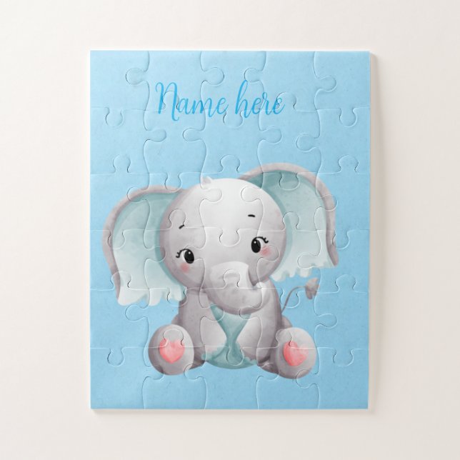 Cute blue baby  jigsaw puzzle (Vertical)