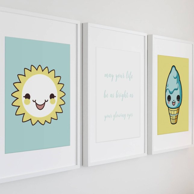 cute blue baby quote nursery poster (Creator Uploaded)