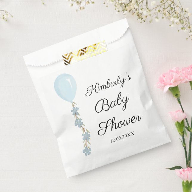 Cute Blue Balloon Baby Shower  Favour Bags (Sealed)